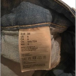 H&M skinny denim, Size 6, Lightly used washed denim